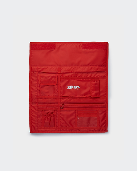 ADIDAS X LOTTA VOLKOVA RED 3 FOLD CLUTCH