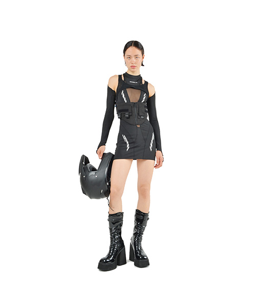 Tactical Corset Dress Black