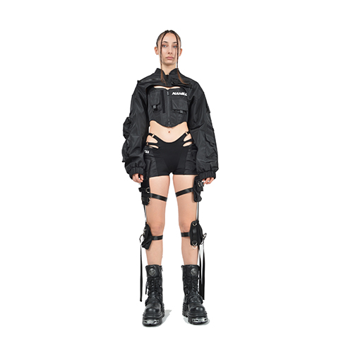 Chocker Bomber Jacket Black