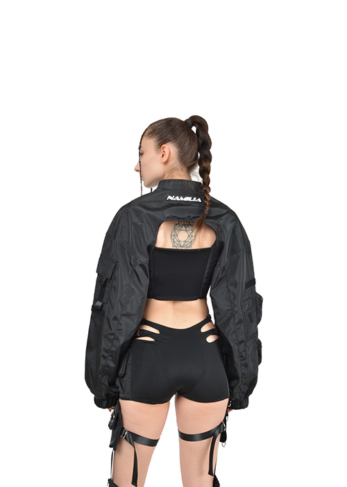 Chocker Bomber Jacket Black