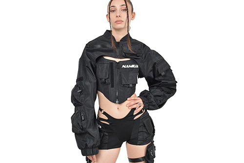 Chocker Bomber Jacket Black