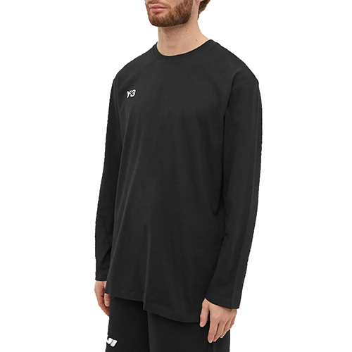 Black Y3 LS Tee