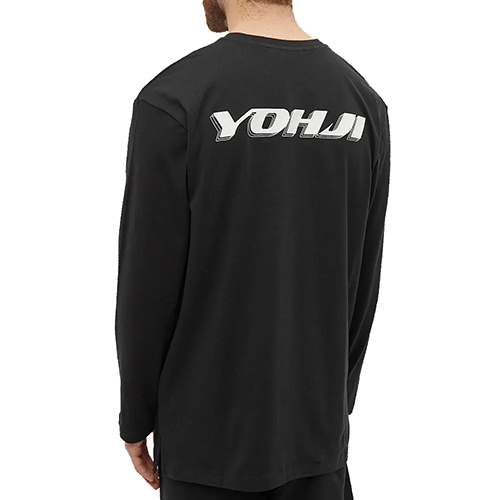 Black Y3 LS Tee