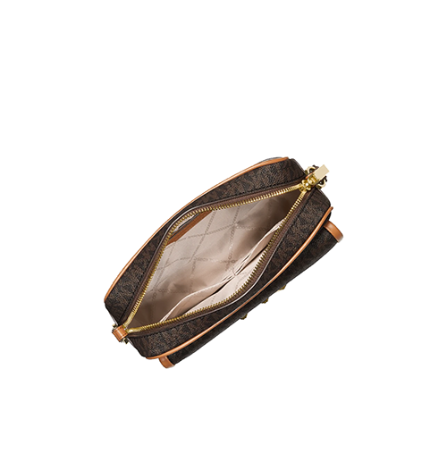 Medium Chain Swag Brown Logo Camera Crossbody