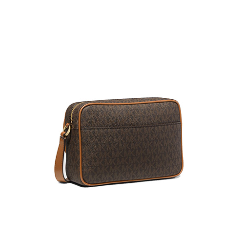Medium Chain Swag Brown Logo Camera Crossbody