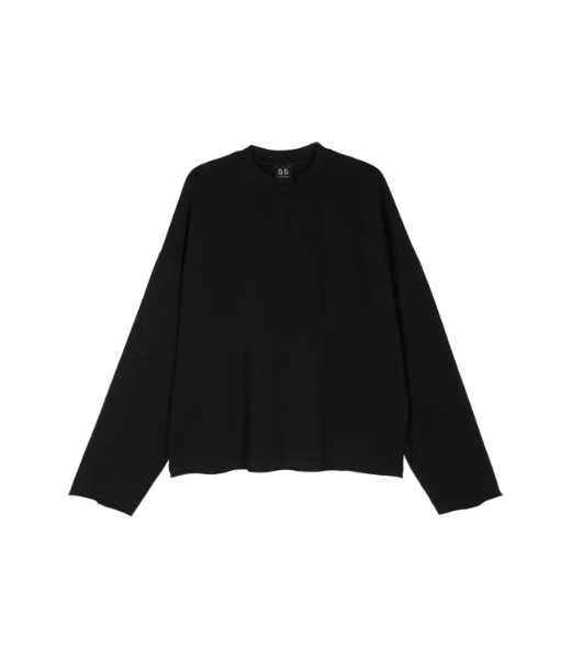 Crewneck Wide Raw Edge New Diagonal Black Stone+Darkened Blk Sweter