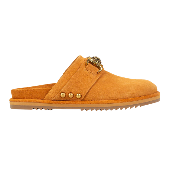 Tan Suede Mansion Flat Mule