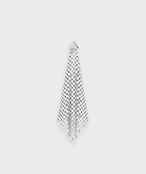 XL Silver Mesh Earring