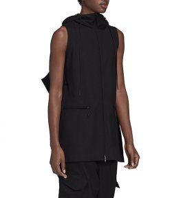 Black Stretch Hooded Vest