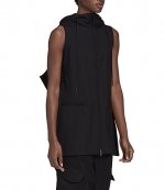 Black Stretch Hooded Vest