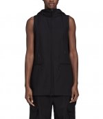Black Stretch Hooded Vest