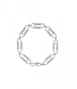 Crystal Paper Clip Bracelet