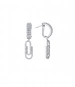 Paper Clip Crystal Earring