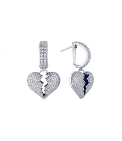 Broken Heart Crystal Earring