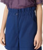 High Waist Elastic Navy Short