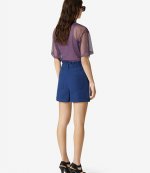 High Waist Elastic Navy Short