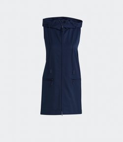 Stretch Navy Hooded Vest