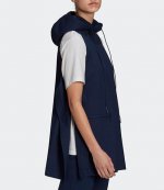 Stretch Navy Hooded Vest