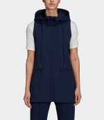 Stretch Navy Hooded Vest