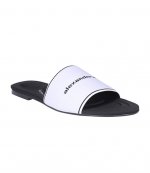 Kyra Logo Elastic Xenon Blue Flat Sandals