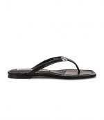 Ivy Flat Thong Black Sandal