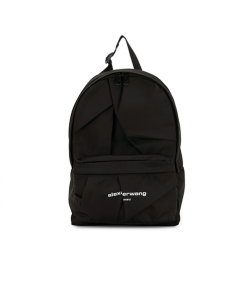 Wangsport Black Twill Nylon Backpack