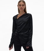 Ruched Black Top
