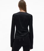 Ruched Black Top
