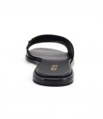 Rina Black Leather Slide