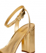 Angela Ankle Strap Gold Leather Sandal