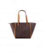 Brown Mini Logo Carine Medium Tote