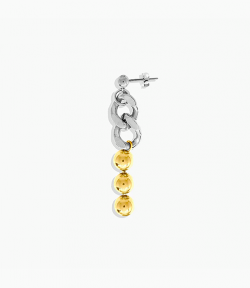 Ball & Chain Gold Earring