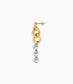 Ball & Chain Silver Earring