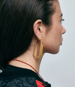 Carabiner Gold Earring