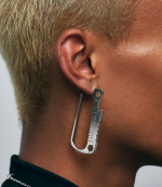 Carbiner Silver Earring