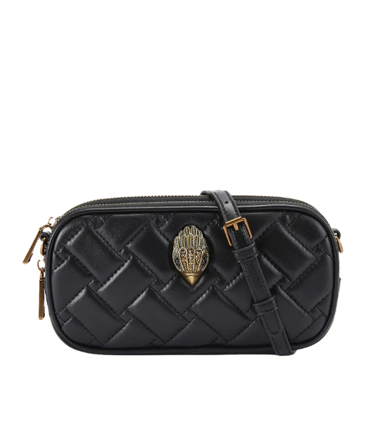 3Zip Kensington Camera Black Leather Bag
