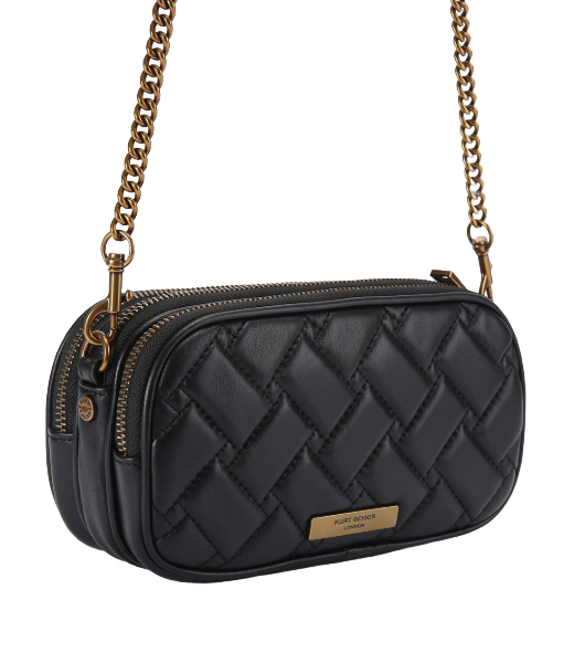 3Zip Kensington Camera Black Leather Bag