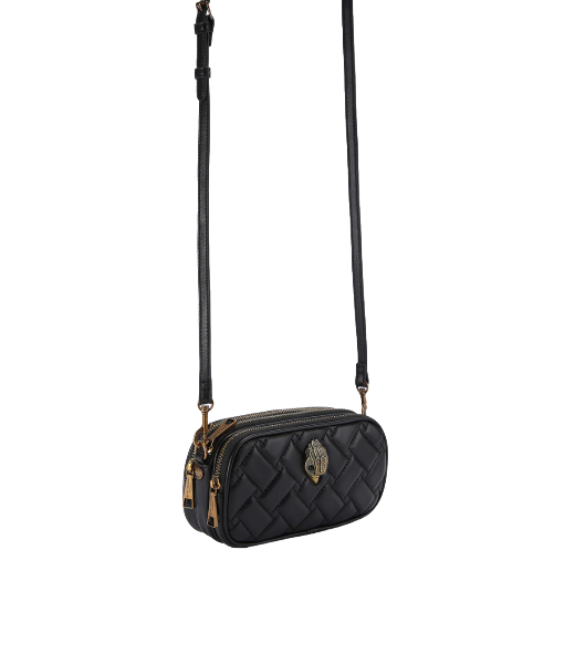 3Zip Kensington Camera Black Leather Bag