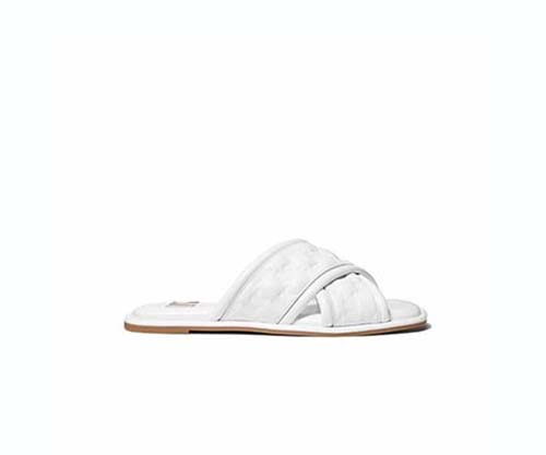 White Logo Puffer Gideon Slide