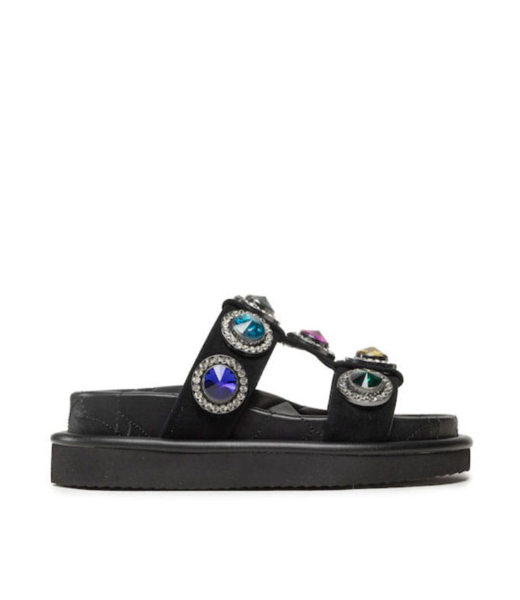 Orson Crystal Black Mule Sandal