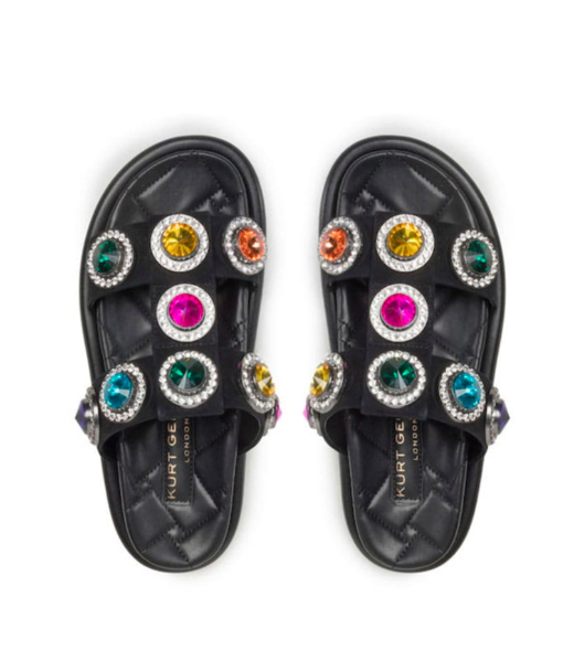 Orson Crystal Black Mule Sandal
