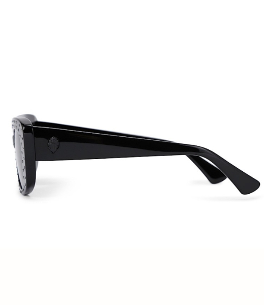 Shoreditch Gem Rectangle Multicolour Rhinstones Black Sunglasses