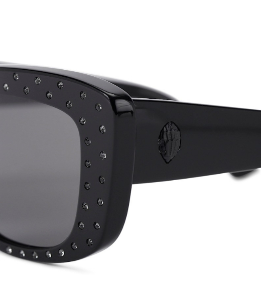 Shoreditch Gem Rectangle Multicolour Rhinstones Black Sunglasses