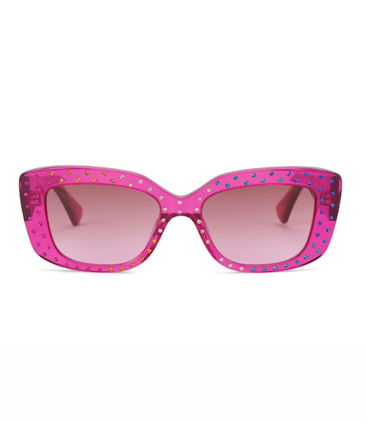 Shoreditch Gem Rectangle Denim Sunglasses