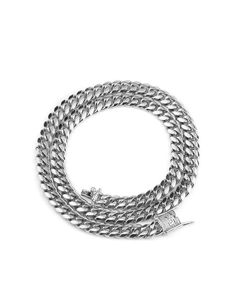 Crystal Lock Chain Necklace
