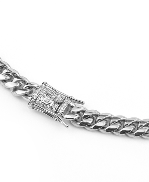 Crystal Lock Chain Necklace