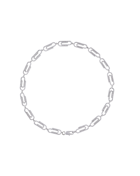 Crystal Paper Clip Necklace