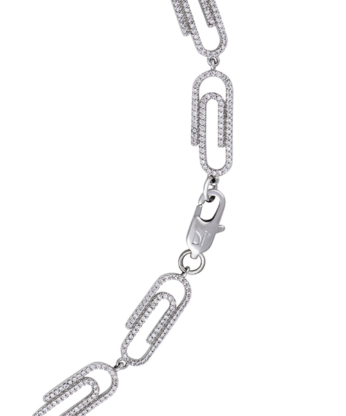 Crystal Paper Clip Necklace