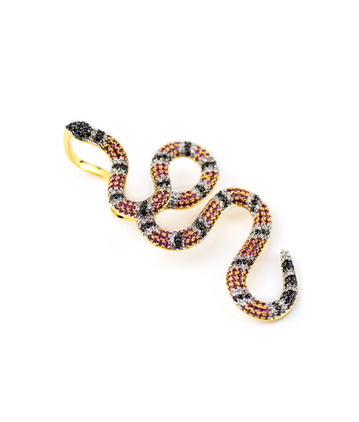 Pendant Red Black Snake Necklace