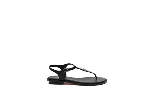 Mallory Black Thong Sandal
